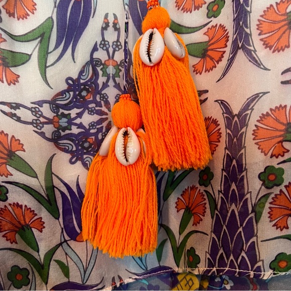 Hemant & Nandita Istanbul Silk Multi Color Print Tiered Mini Dress Size S - Picture 4 of 10